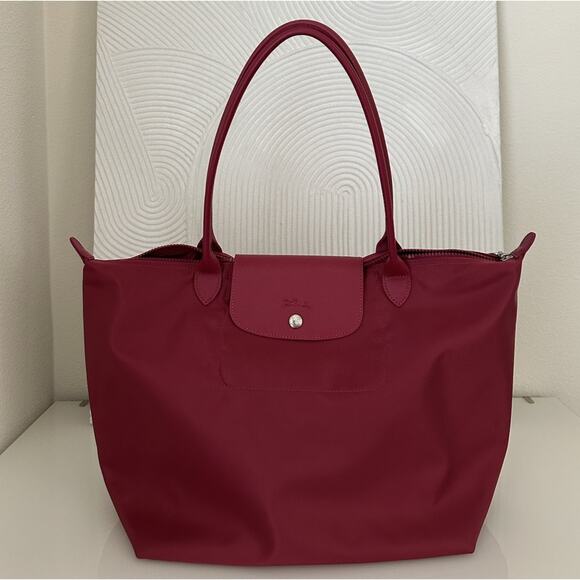 Longchamp Burgundy Tote Bag - Picture 3 of 16
